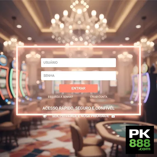 Ilustração de Experimente o aplicativo cassino da pk888 com segurança total